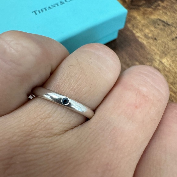 Tiffany & Co. 925 Peretti Sterling Solver
Sapphire Stacking Band Ring - Picture 4 of 5